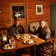 Dinner in the hunting cabin
