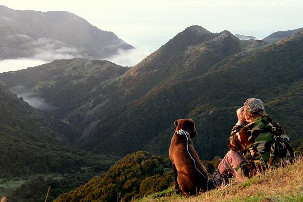 Spectacular views abound from Chris Jolly's Te Awaiti hunting lodge.