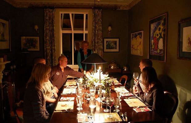 Dinner at the Homestead, High Peak, South Island of New Zealand.