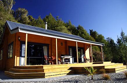 Wilderness Quest Riverfront Luxury Lodge on the South Island of New Zealand.
